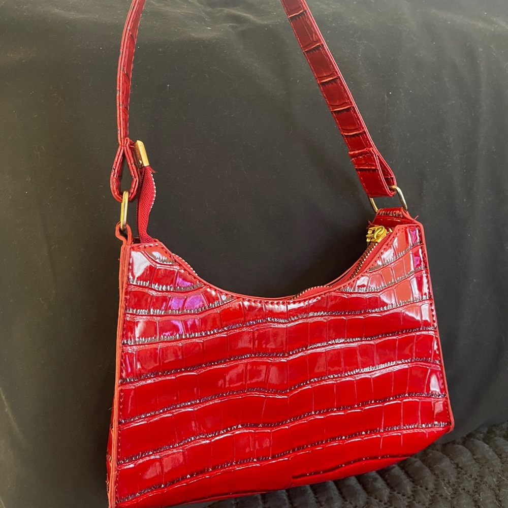 Shein Red snake Hand bag